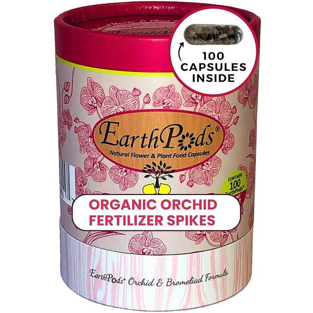 100 EarthPods - Bio Organic Orchid Fertilizer Spikes – Orchid Food Sticks – Premium Formula – Hand Made in USA