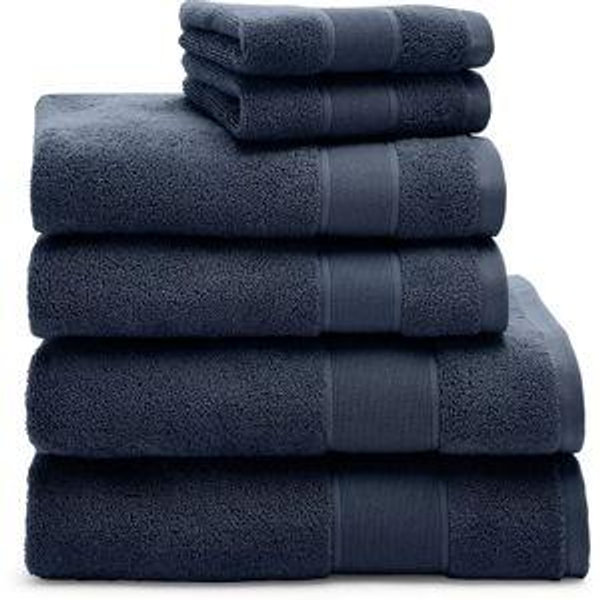 Sanders Solid Cotton 6-Pc. Towel Set in Club Navy