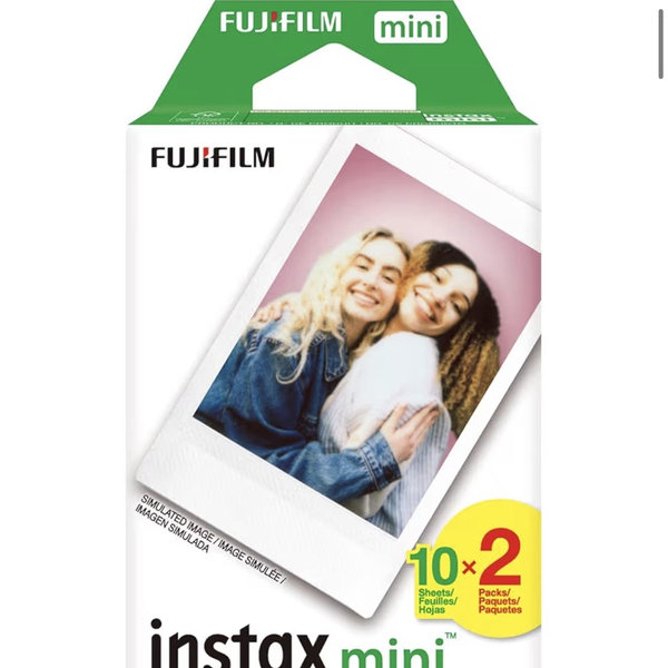 FUJIFILM Instax Mini Instant Film Twin Pack (White), 20 Photos