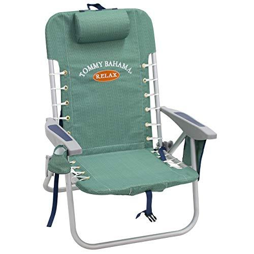 Tommy Bahama ASC529TB-217-1 Lace Up Backpack Beach Chair, 4 Positions, Solid
