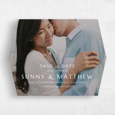 White Diamond Wedding Save the Date - Morelos Photo