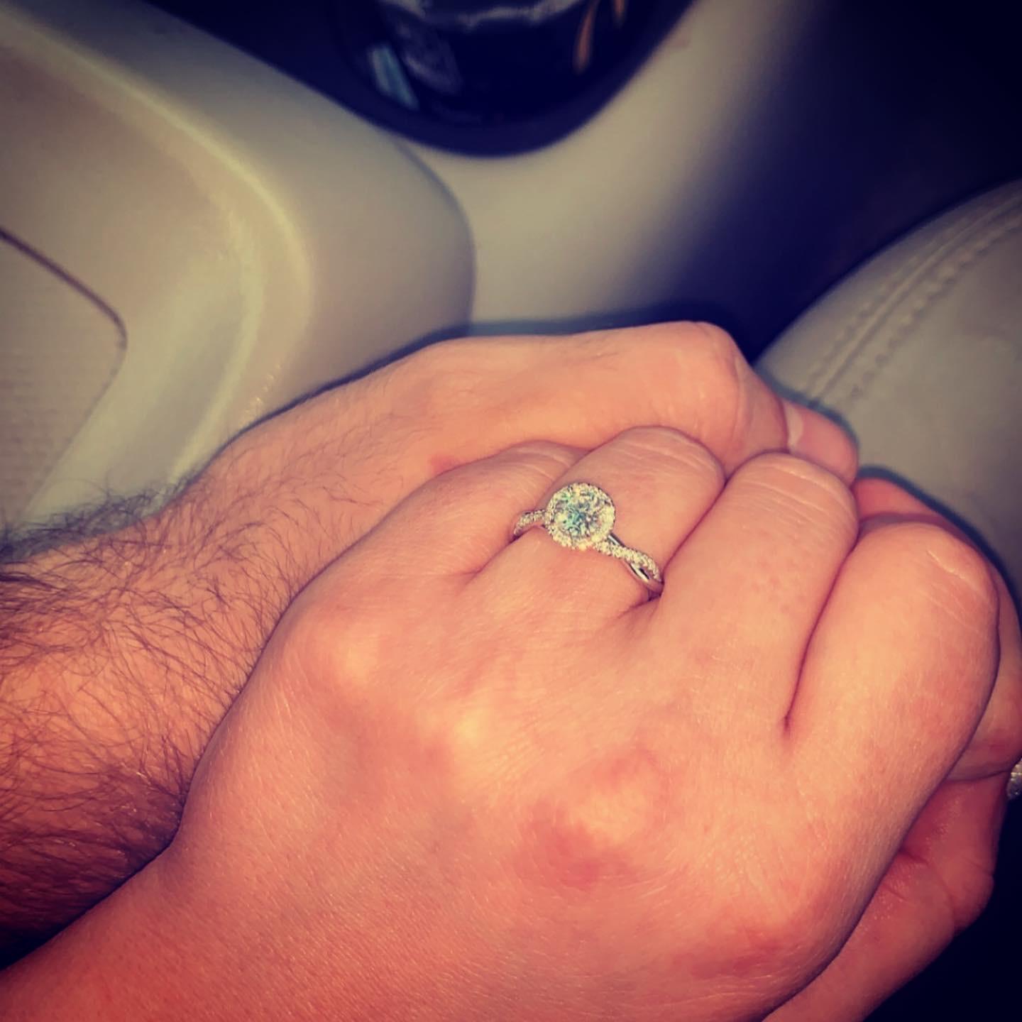 On our 4th anniversary, Jonathan took me to the most beautiful park and proposed on a hike. The most beautiful rock was of course the one he put on my finger.