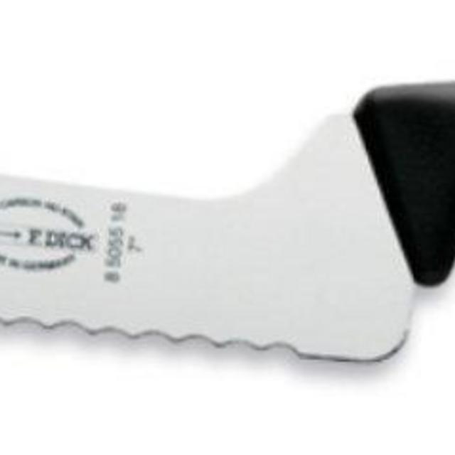 F Dick 8505518 Pro-Dynamic Offset Bread/Utility Knife 7&quot; blade high carbon steel