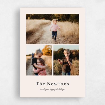 Linen, Beige Holiday Card - Sonrisa