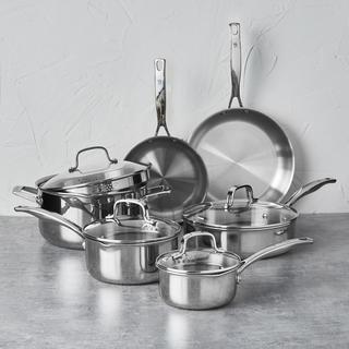 Clad H3 10-Piece Stainless Steel Cookware Set