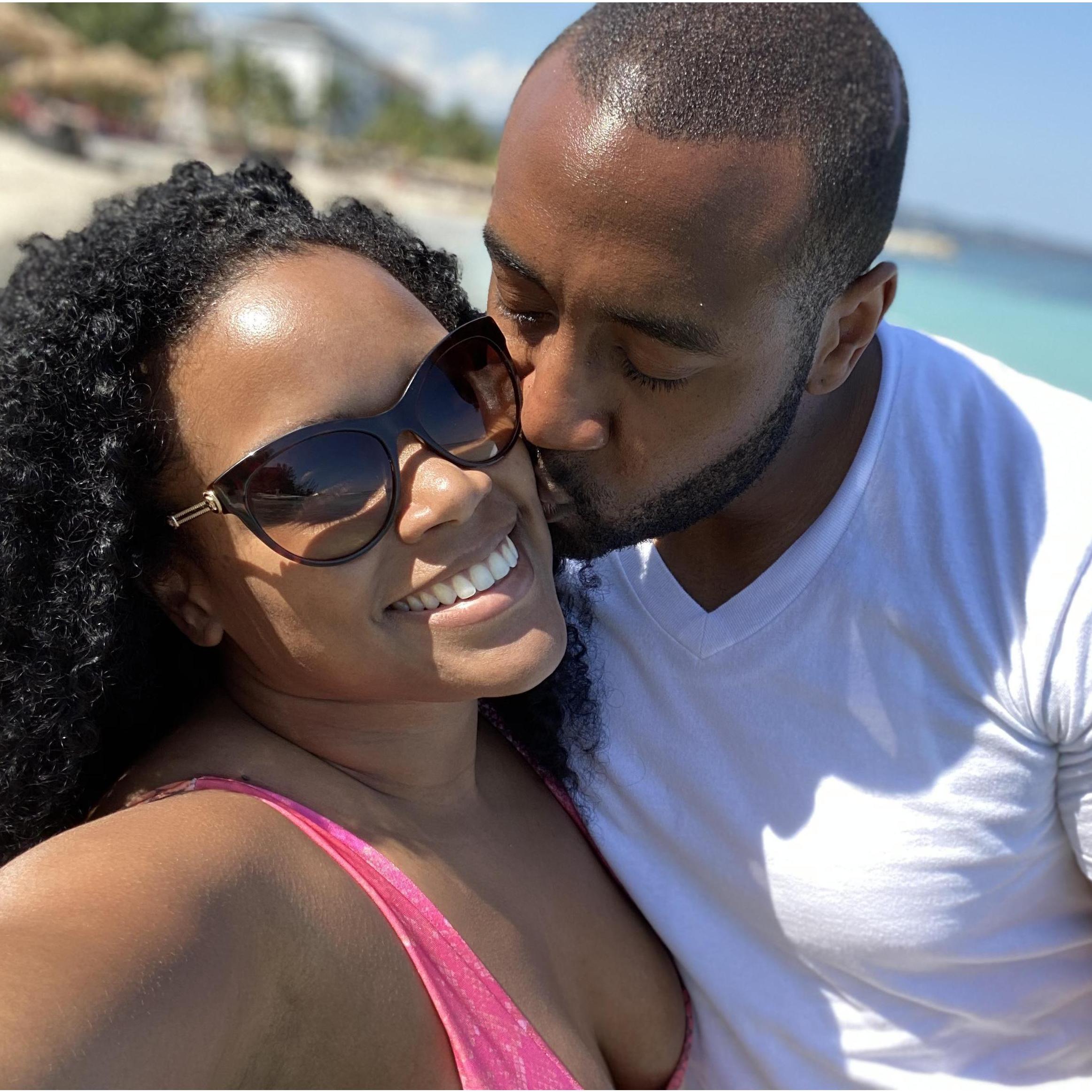 In Jamaica, a few minutes after I got my job offer at Amazon!