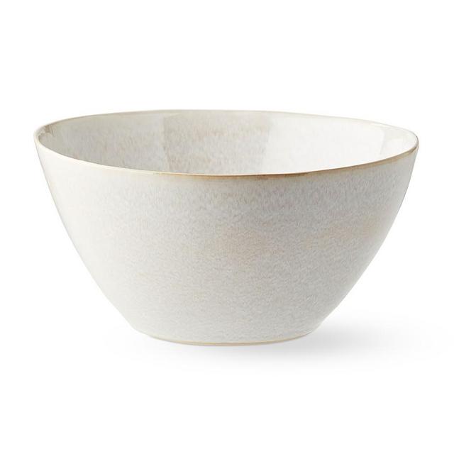 Cyprus Reactive Glaze Tall Serving Bowl, White