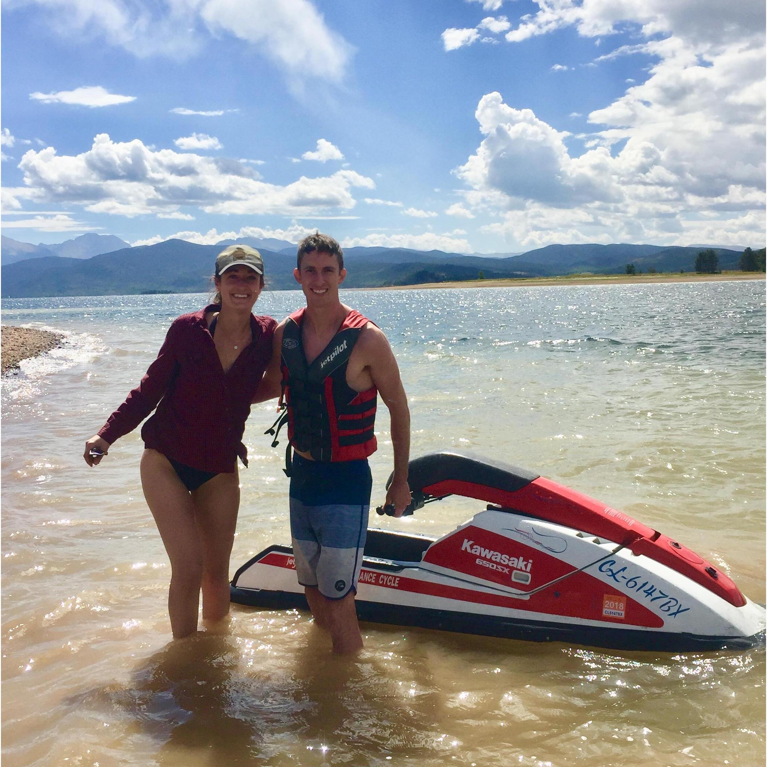 Jet skiing + camping weekend with friends!