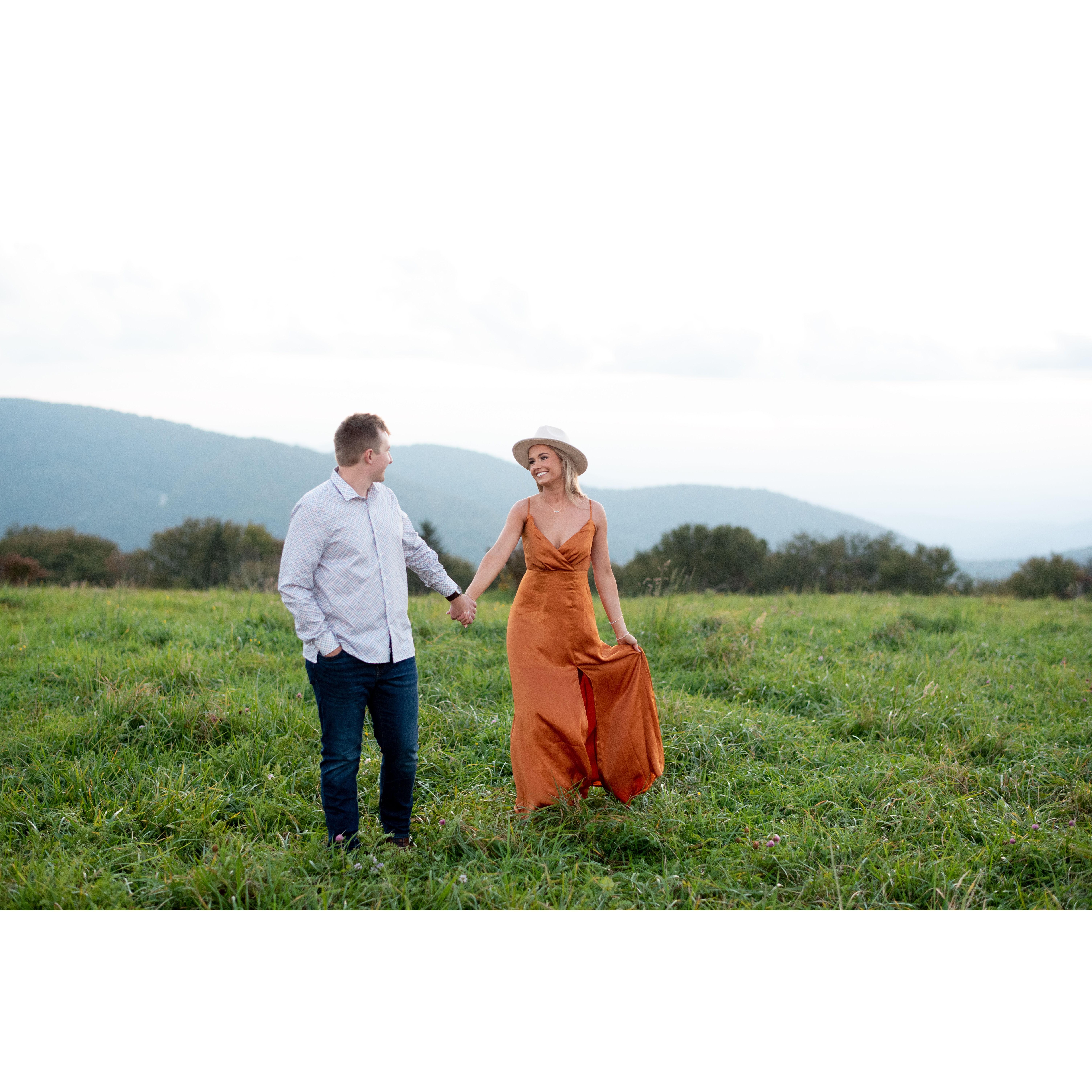 Engagement photoshoot in the Smoky Mountains