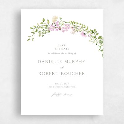 Flamingo, Pink Wedding Save the Date - Rydal Portrait