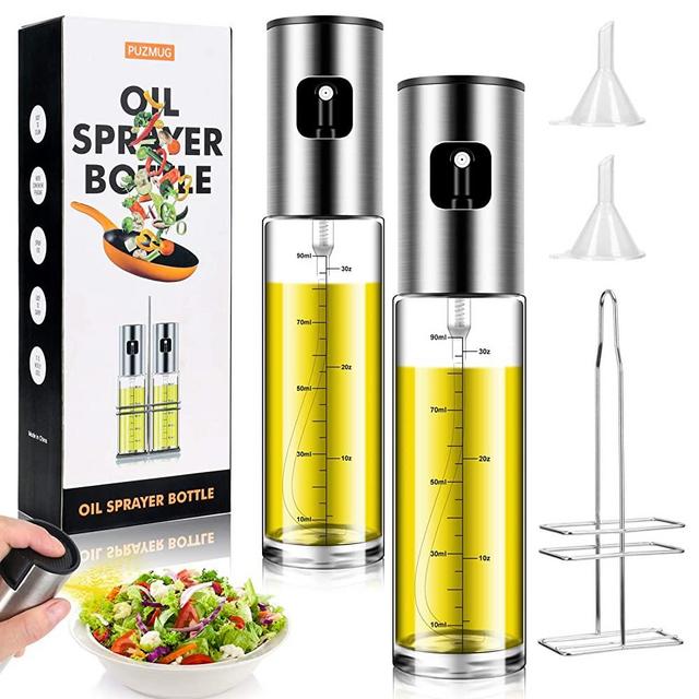 Oil Sprayer, Oil Sprayer with Olive Oil Holder, Fried Chicken, BBQ, Baking, Barbecue, Air Fryer, Salad, Olive Oil Dispenser