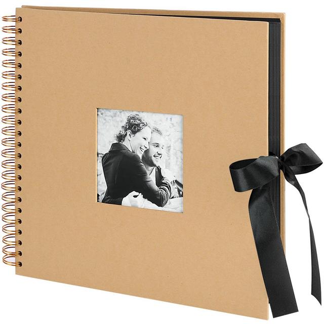 Innocheer 12x12 inch Scrapbook, 80 Pages Photo Album with Photo Opening for Valentines Day Gifts, Wedding Guest Book, DIY