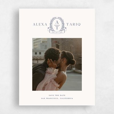 Beige Wedding Save the Date - Hetherton Photo