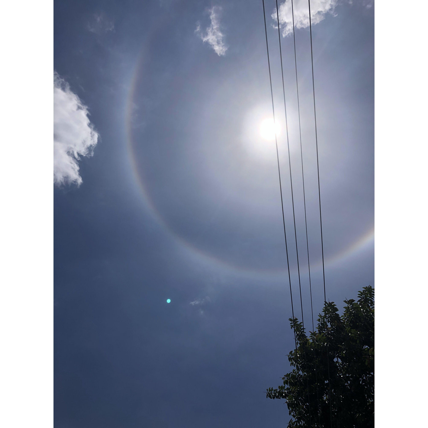 This was the sky on the day of our first date! There was a rainbow halo around the sun.