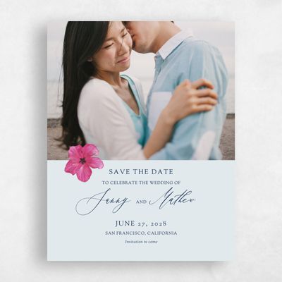 Ice, Blue Wedding Save the Date - Kaumana Photo