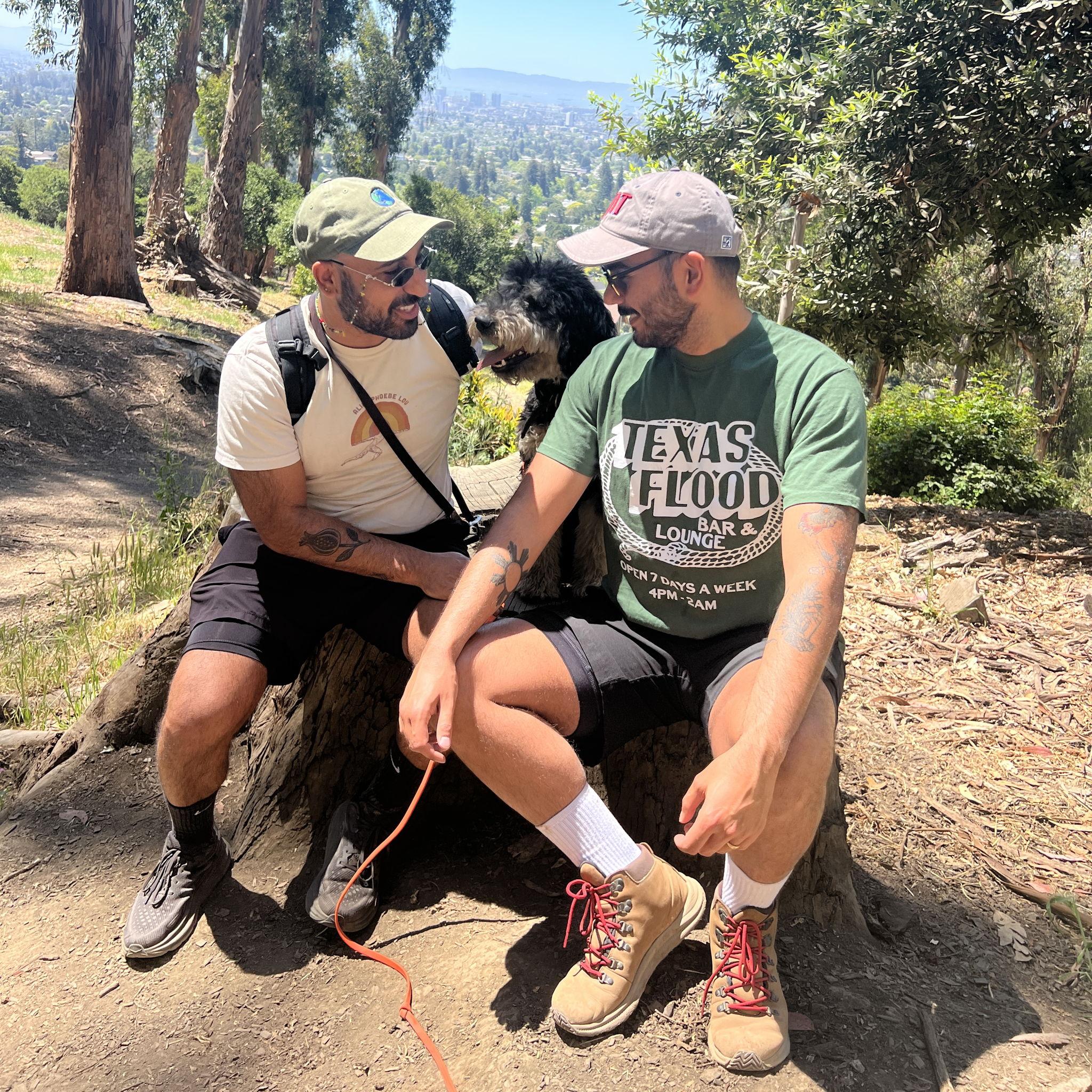 A day in the life: family picture (chosen fam not pictured) with our curly son at Claremont Canyon in the Berkeley Hills after work on a random Wednesday.