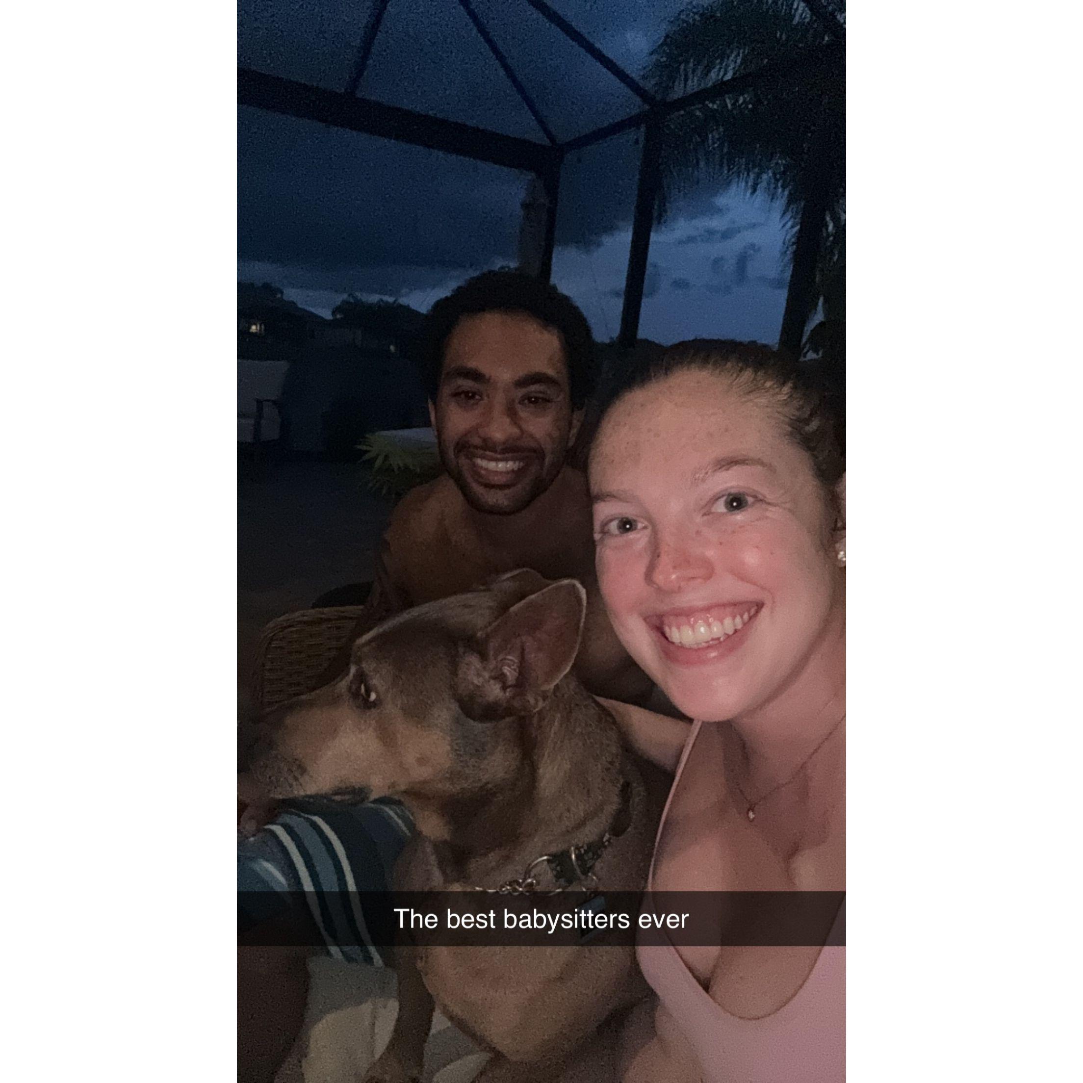 August 15, 2024: Our first time babysitting stinky! We kept him busy with trips to the dog park and the beach, and even got him an ice cream treat