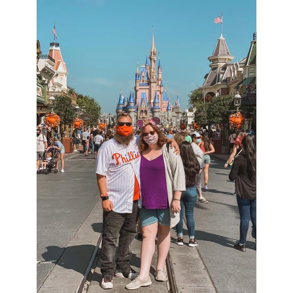 Like any good "covid couple" one of our first pictures together is a mask picture. (2020)