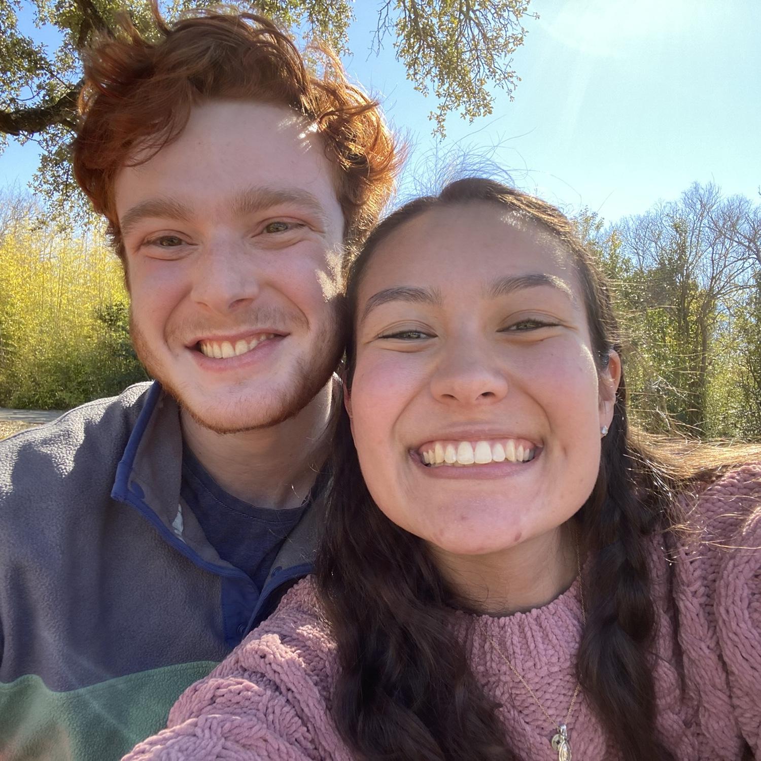 Us on our 2nd date (a Valentine’s Day picnic)!!