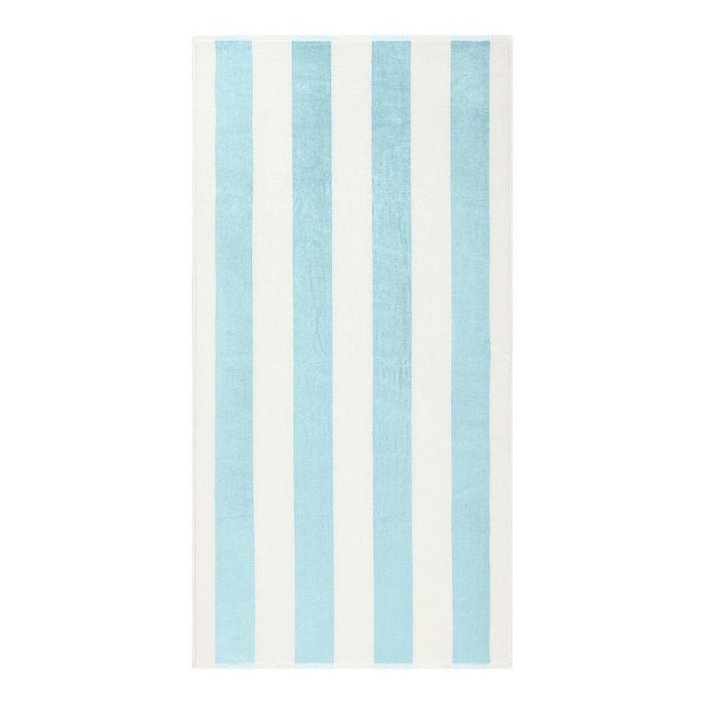 Classic Awning Striped Pool Towel, Pale Blue