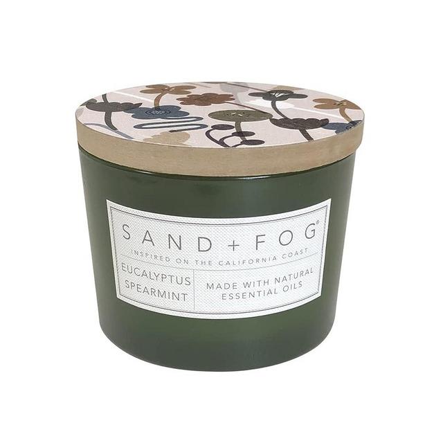 Sand + Fog Scented Candle - Eucalyptus Spearmint – Additional Scents and Sizes – 100% Cotton Lead-Free Wick - Luxury Air Freshening Jar Candles - Perfect Home Decor – 12oz
