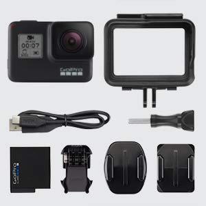 GoPro HERO7 Black — Waterproof Digital Action Camera with Touch Screen 4K HD Video 12MP Photos Live Streaming Stabilization