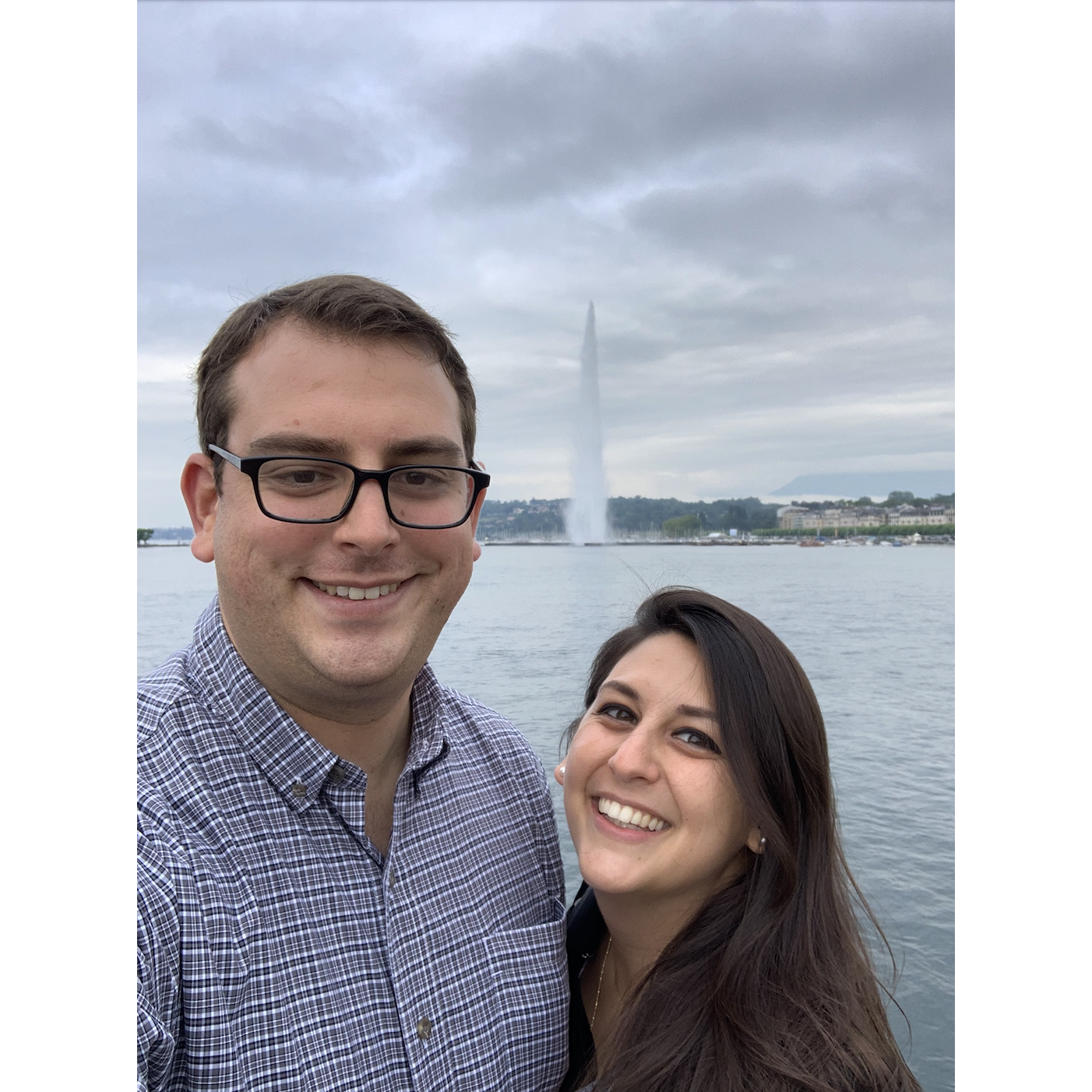 Alex and Scott together in Geneva, the first time they went looking at engagement rings.