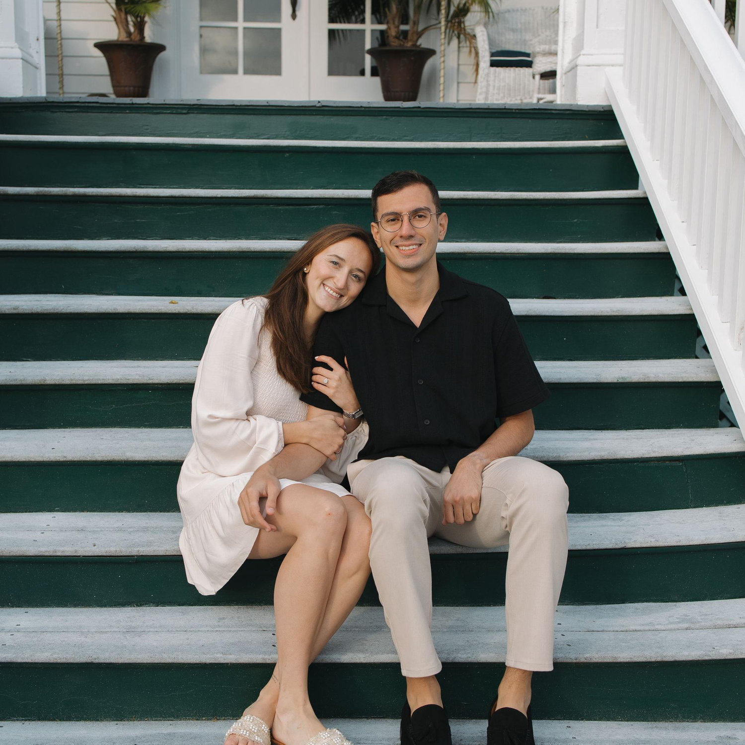 A selection from Kaleigh & George's engagement photoshoot, captured at the "White House" in Speculator.