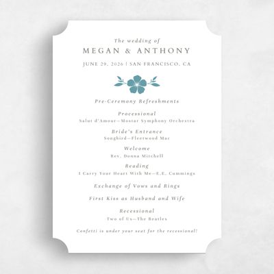 Blue Ticket Wedding Program - Maldives