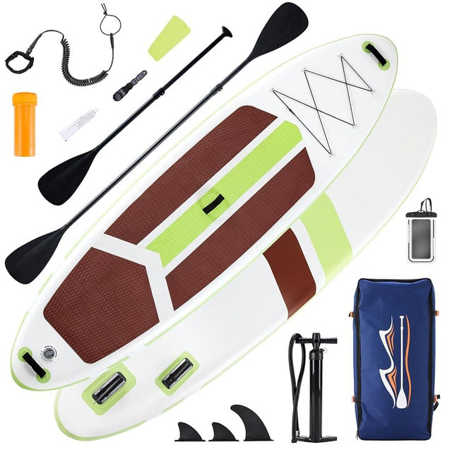 DUMOS Inflatable Stand Up Paddle Board, 10.5'×33'' Paddle Boards with Non-Slip Deck, Durable Advanced Material and Complete SUP Accessories for All Skill Levels