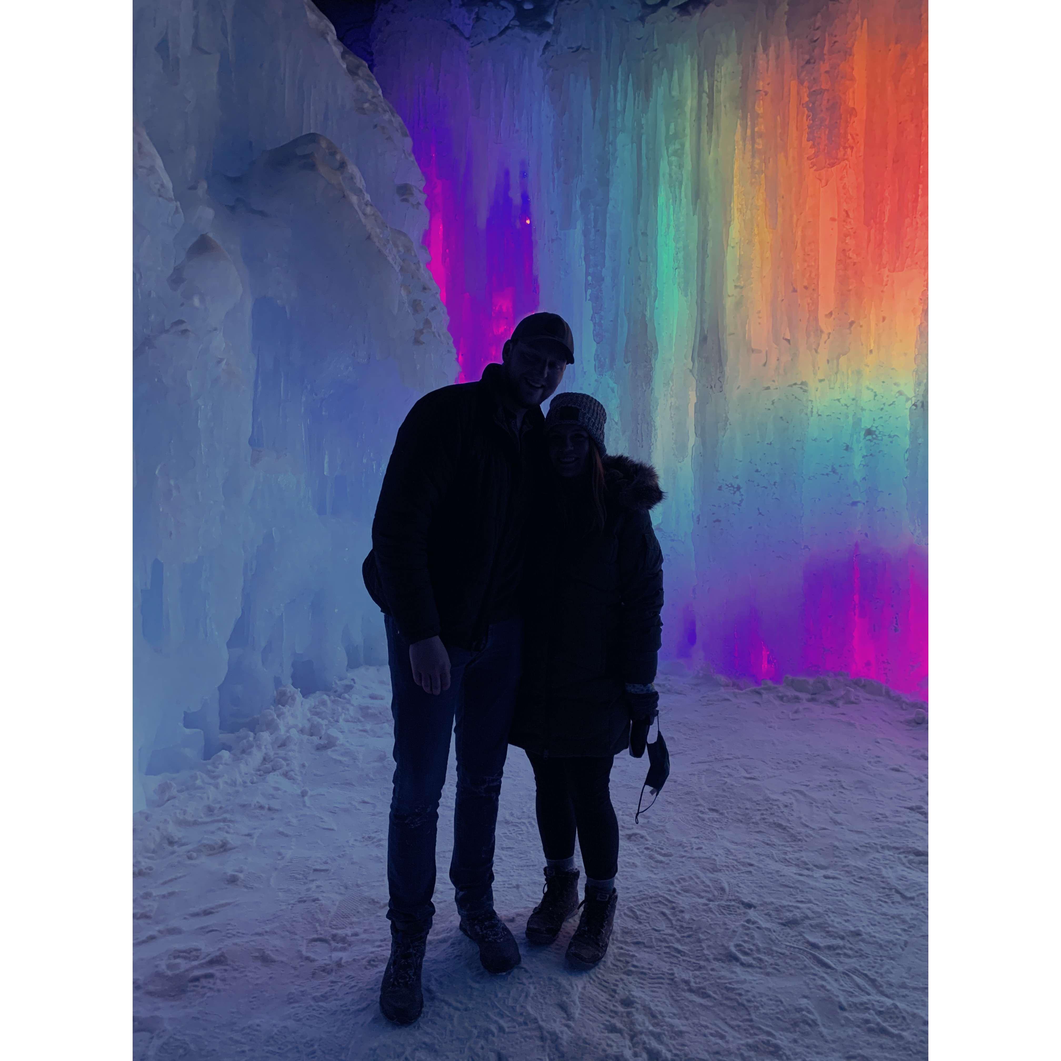 At the Ice Castles in Dillon, CO February 2021.