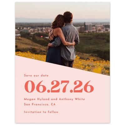 Blush, Pink Wedding Digital Save the Date - Zesty Photo