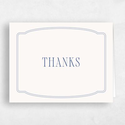 Dark Blue Wedding Thank You - Ivette Landscape