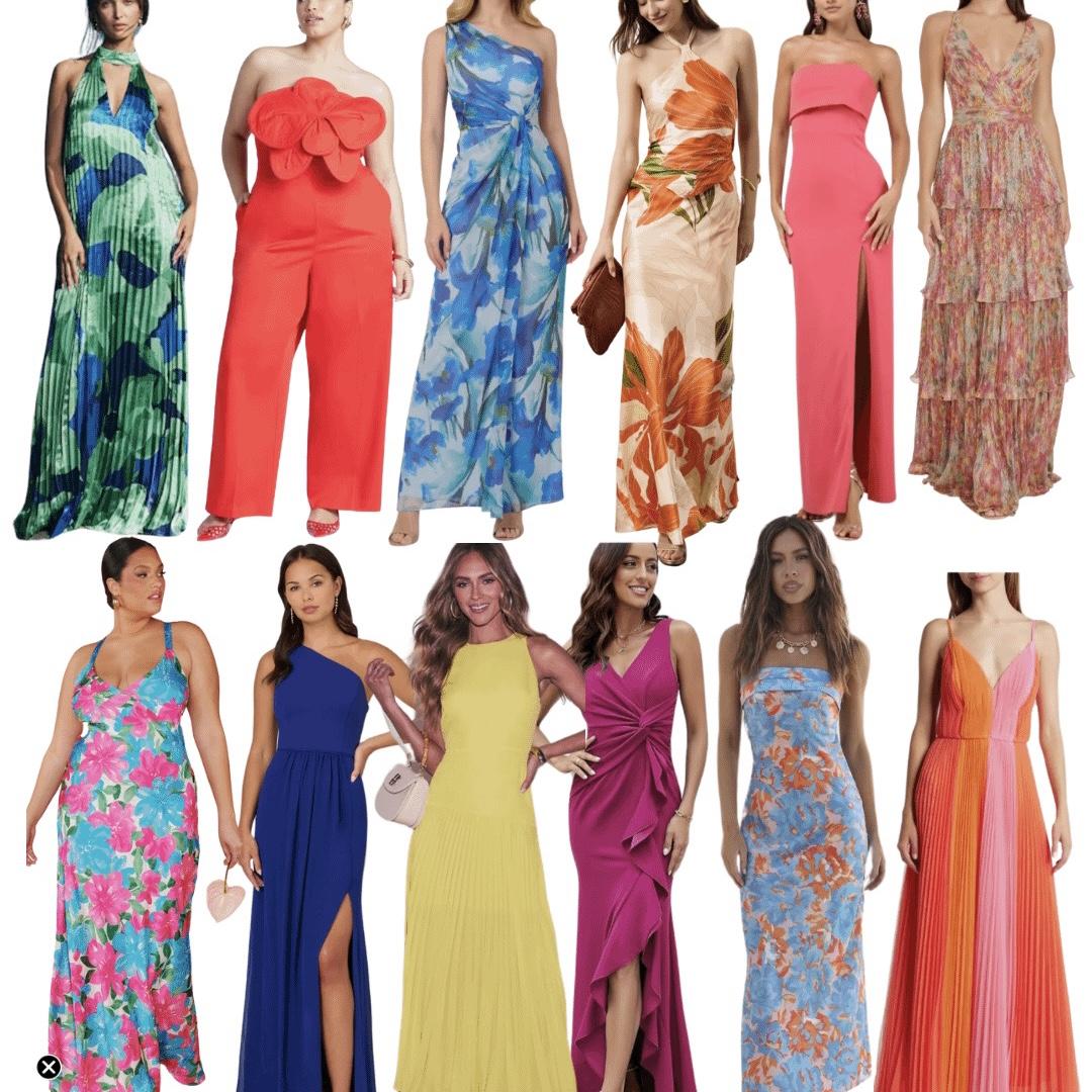 This will be an island cocktail event. Bright colors and flowy dresses. Respectfully, no white dresses or night club attire.