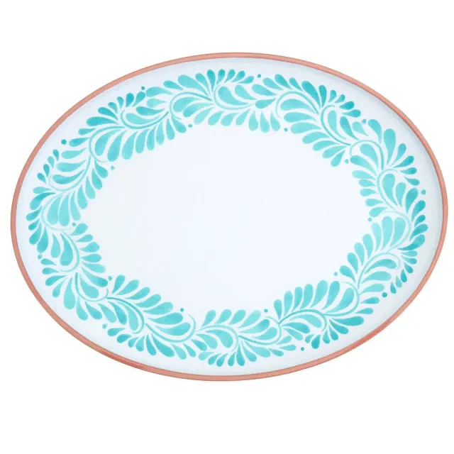 Infuse 2pc Melamine Oval Platter Set Blue