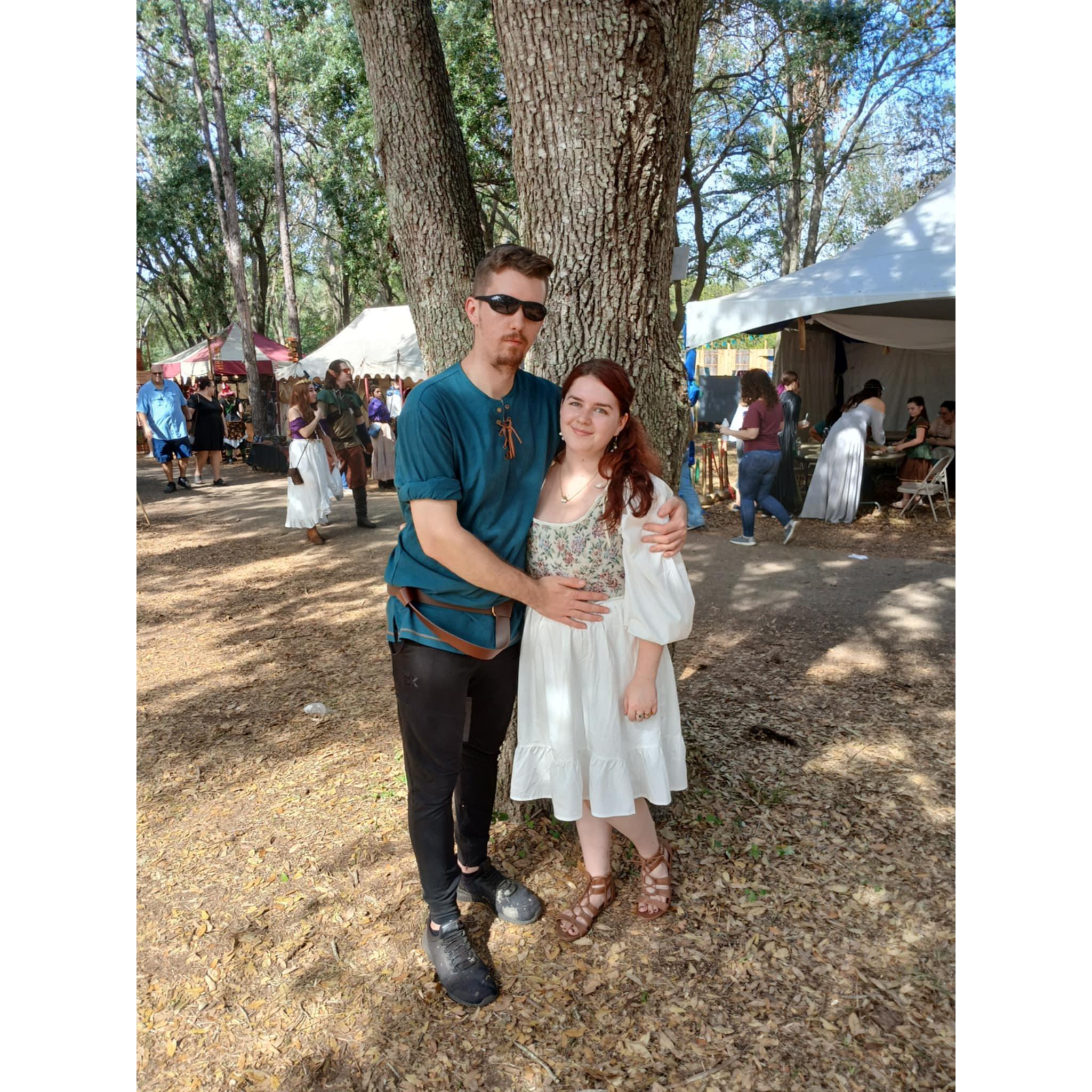 Don't let the smiles fool you, Ren Faire heat struck us hard.