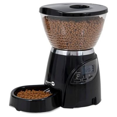 Aspen Pet Electronic Programmable Food Dispenser For Cats &#38; Small Dogs - Black
