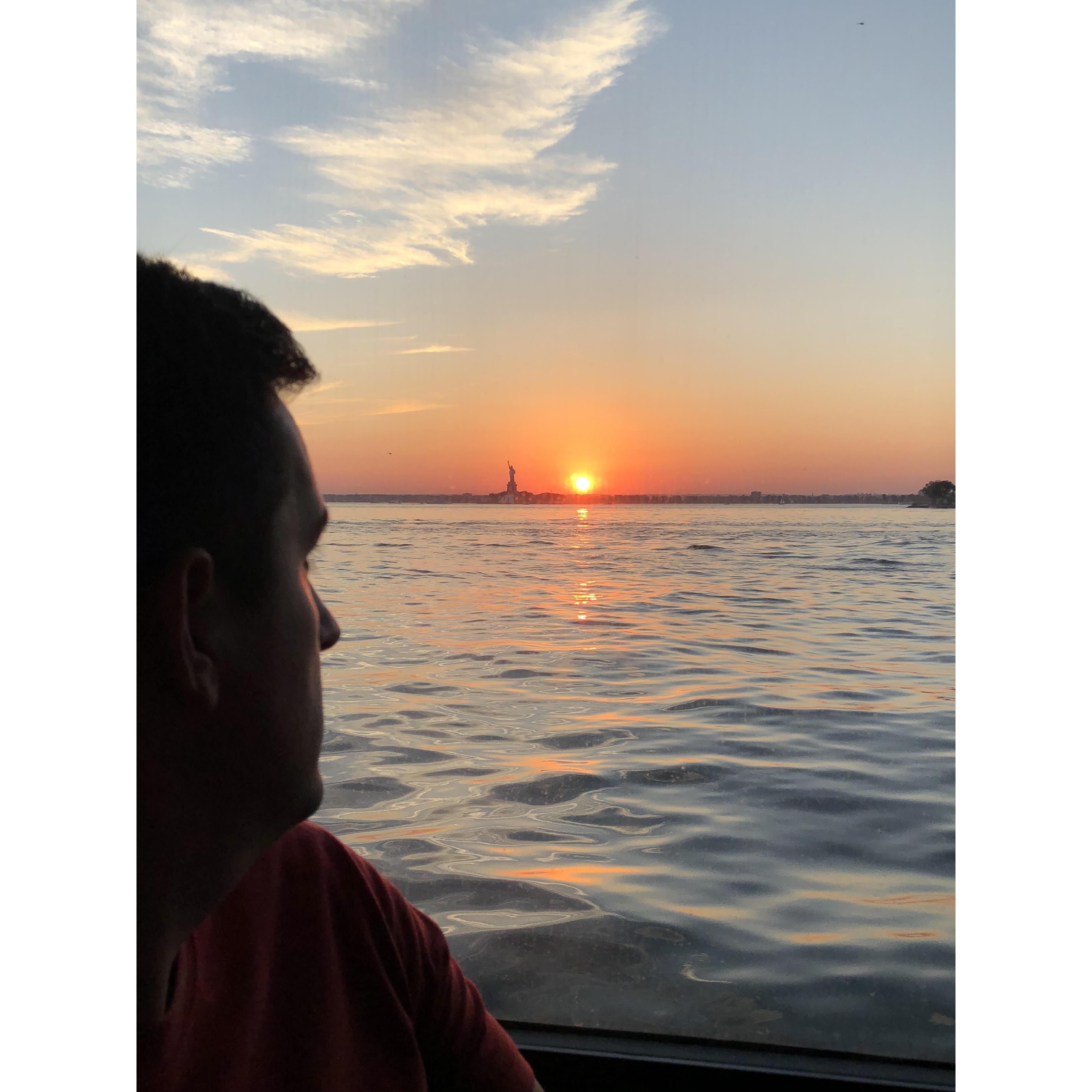 Ferry ride past Lady Liberty