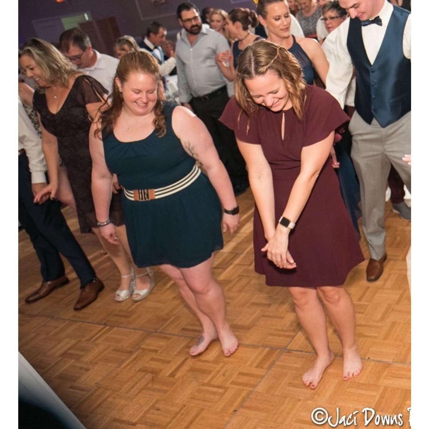 We will be found on a dance floor at a wedding