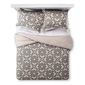 Brown & Natural Global Medallion Comforter Set (Full/Queen) 3-pc - Threshold™