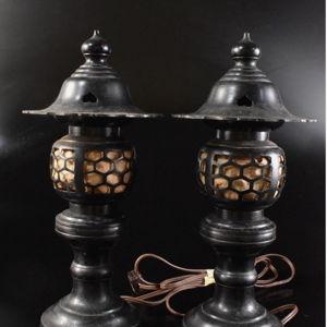 U5908: XF Japanese Metal CANDLE HOLDER Lantern Lamp Toro Buddhist art 2pcs, | eBay