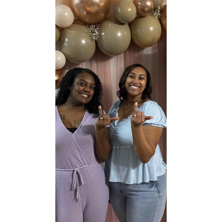 Sharing this moment with our sister!