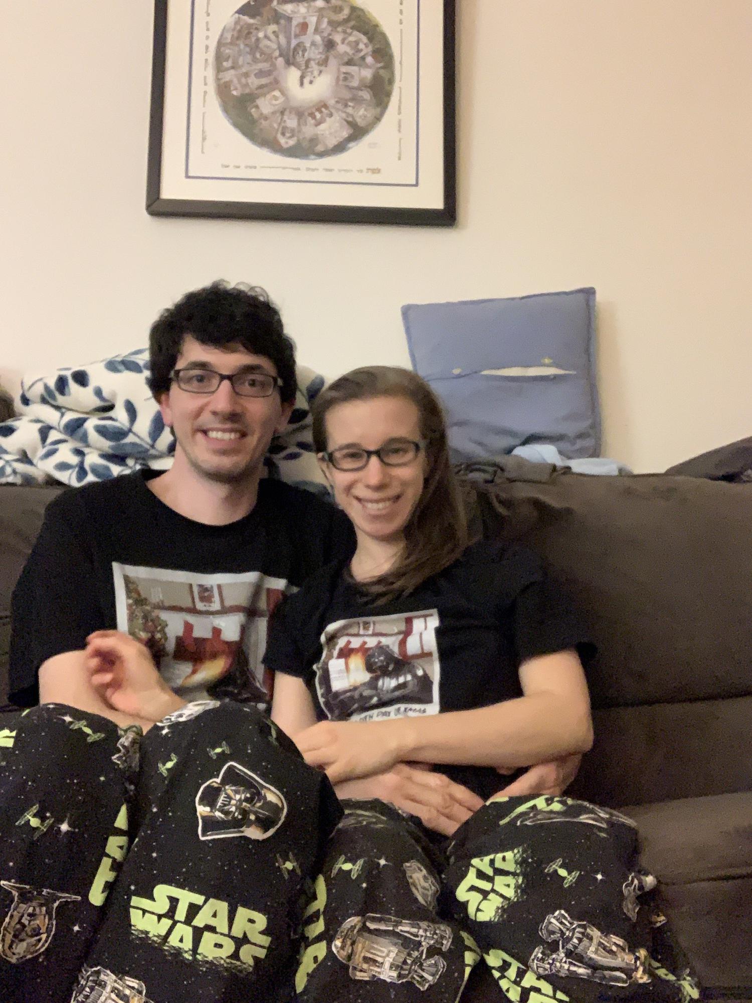 Matching Star Wars pjs. Dec. 2020