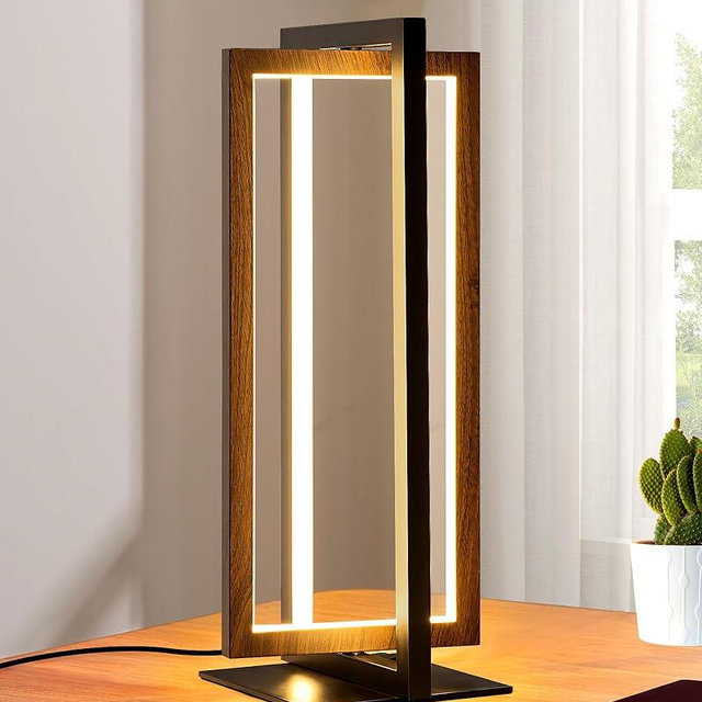 EDISHINE Modern LED Table Lamp, Stepless Dimmable Minimalist Bedside Lamp, MAX 750LM, 3 Color Temperature, Switch Control Nightstand Lamp for Living Room Bedroom, Angle Adjustable