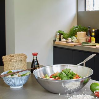 Industry Stainless Steel Flat Bottom Wok