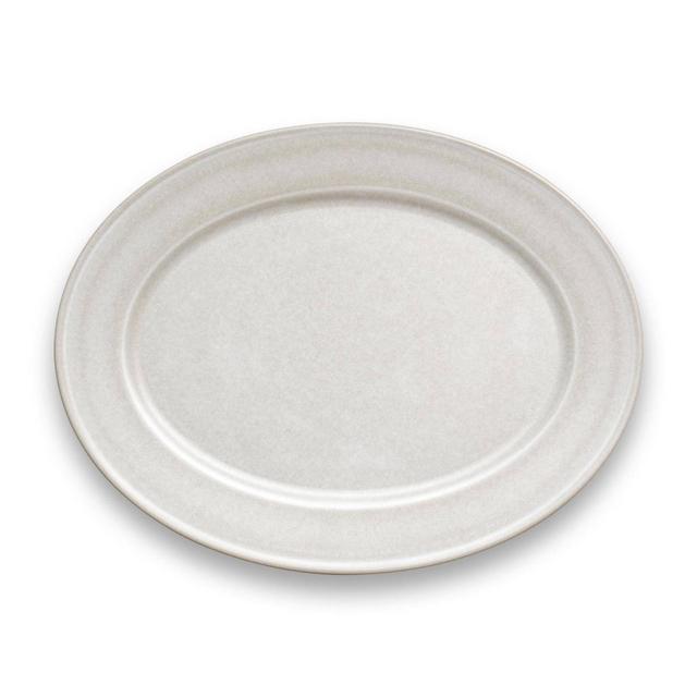 17" x 13" Melamine and Bamboo Serving Platter White - Threshold™