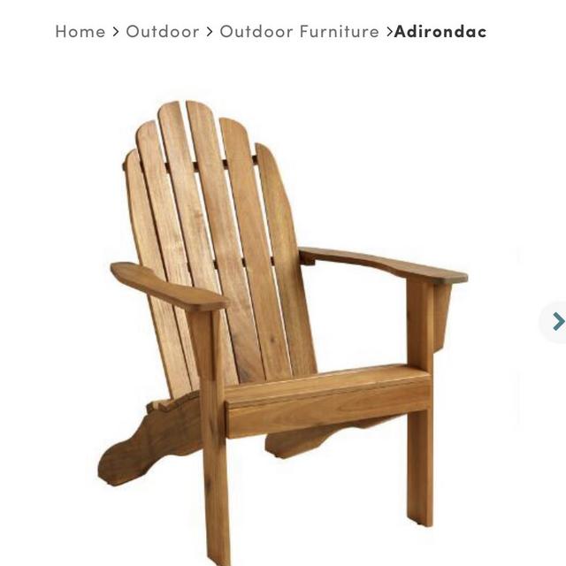 Natural Wood Adirondack Chair
