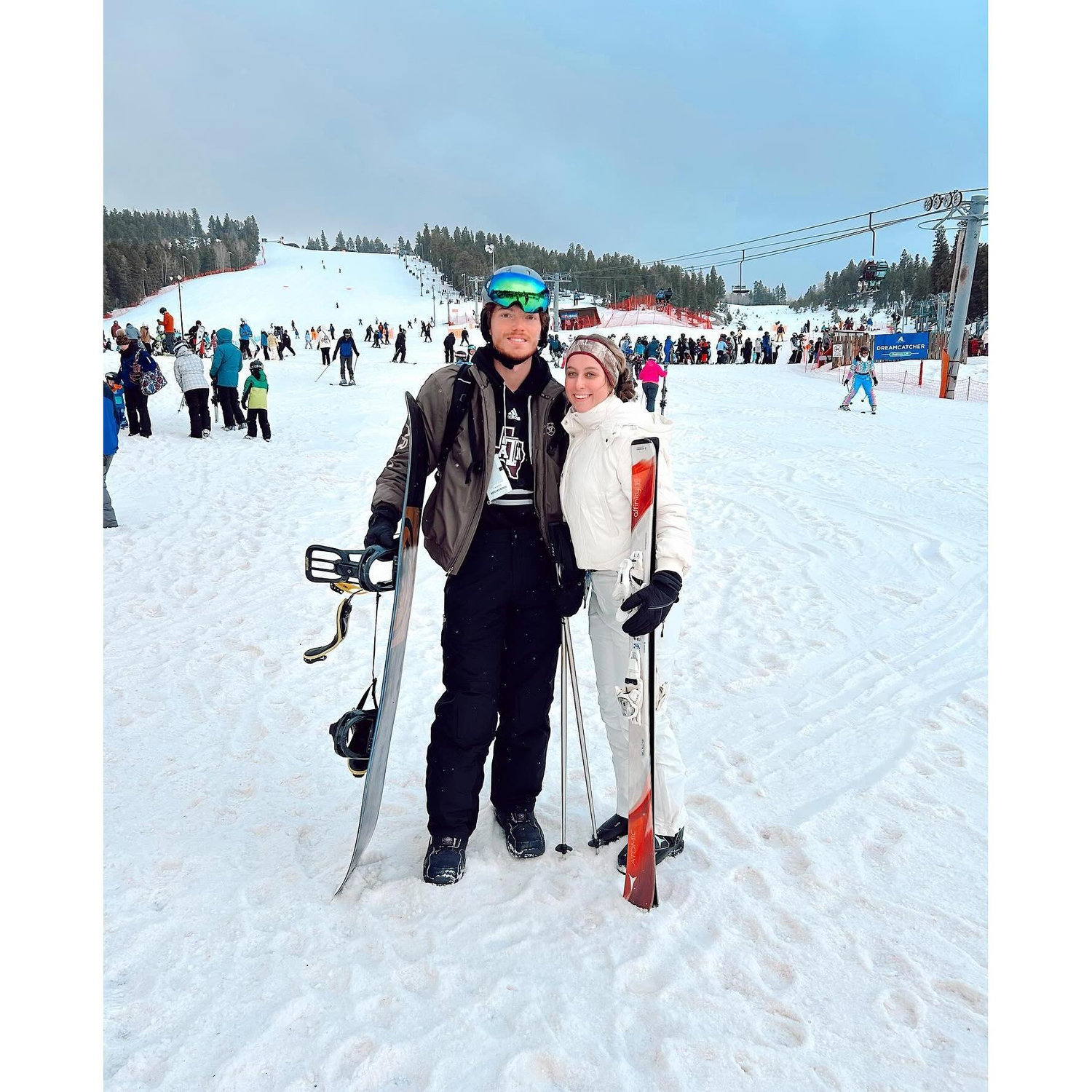 Lacey's first ski trip with the Pruitt's