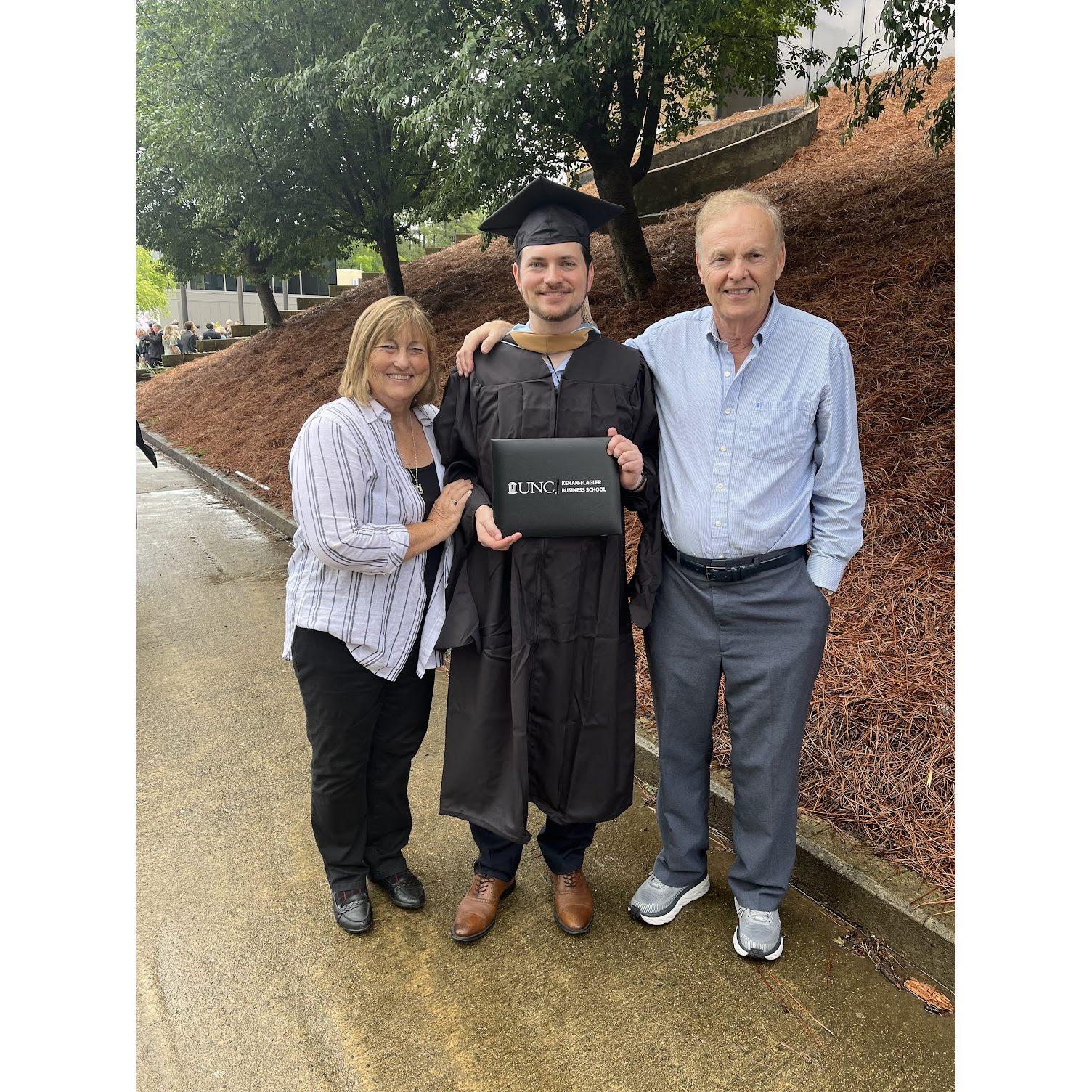 Brian's parents (Pat & John Genchur) visiting us in NC for Brian's MBA graduation!