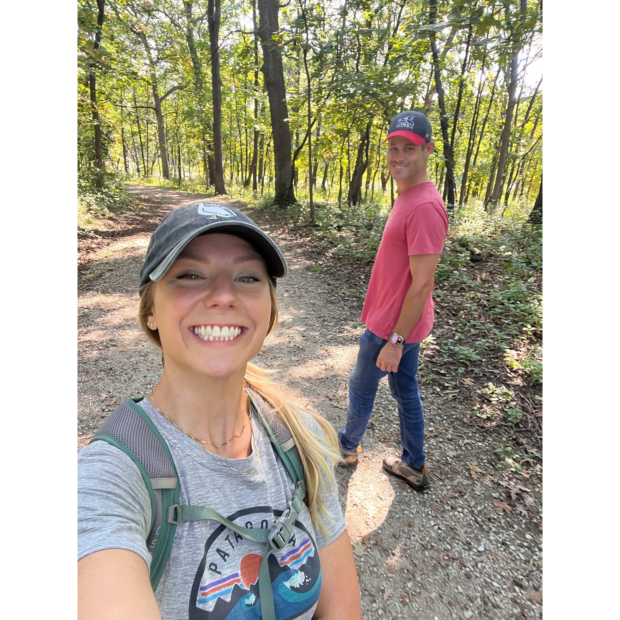 Doing our favorite thing, hiking!